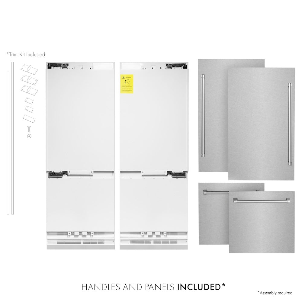 60"32.2 cu. ft. Built-In 4-Door French Door Freezer Refrigerator with Internal Water and Ice Dispenser in Fingerprint Resistant Stainless Steel - (RBIVSN60) -