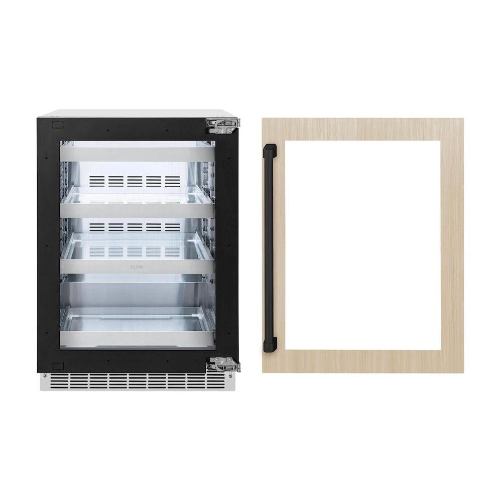 AutographEdition 24 in. Touchstone 151 Can Beverage Fridge With Panel Ready Glass Door And Matte Black Handle - (RBSPOZ24MB) -