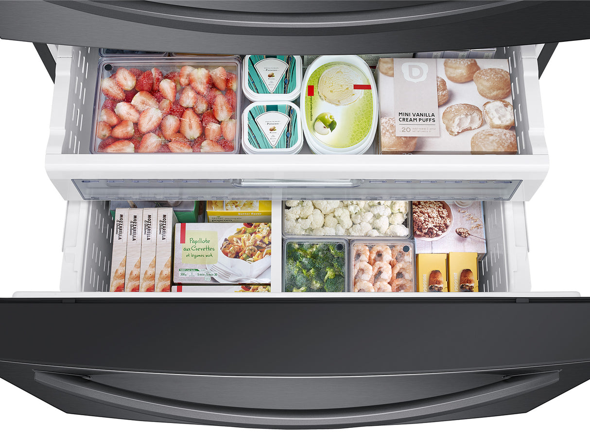 22 cu. ft. Counter Depth Side-by-Side Refrigerator with Touch Screen Family Hub(TM) in Stainless Steel - (RS22T5561SR)