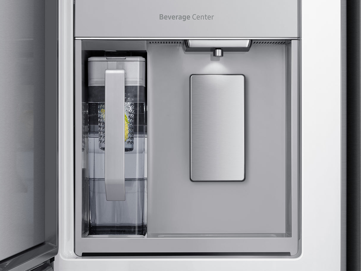 23 cu. ft. Smart Counter Depth 4-Door Flex(TM) refrigerator with Family Hub(TM) and Beverage Center in Black Stainless Steel - (RF23A9771SG)