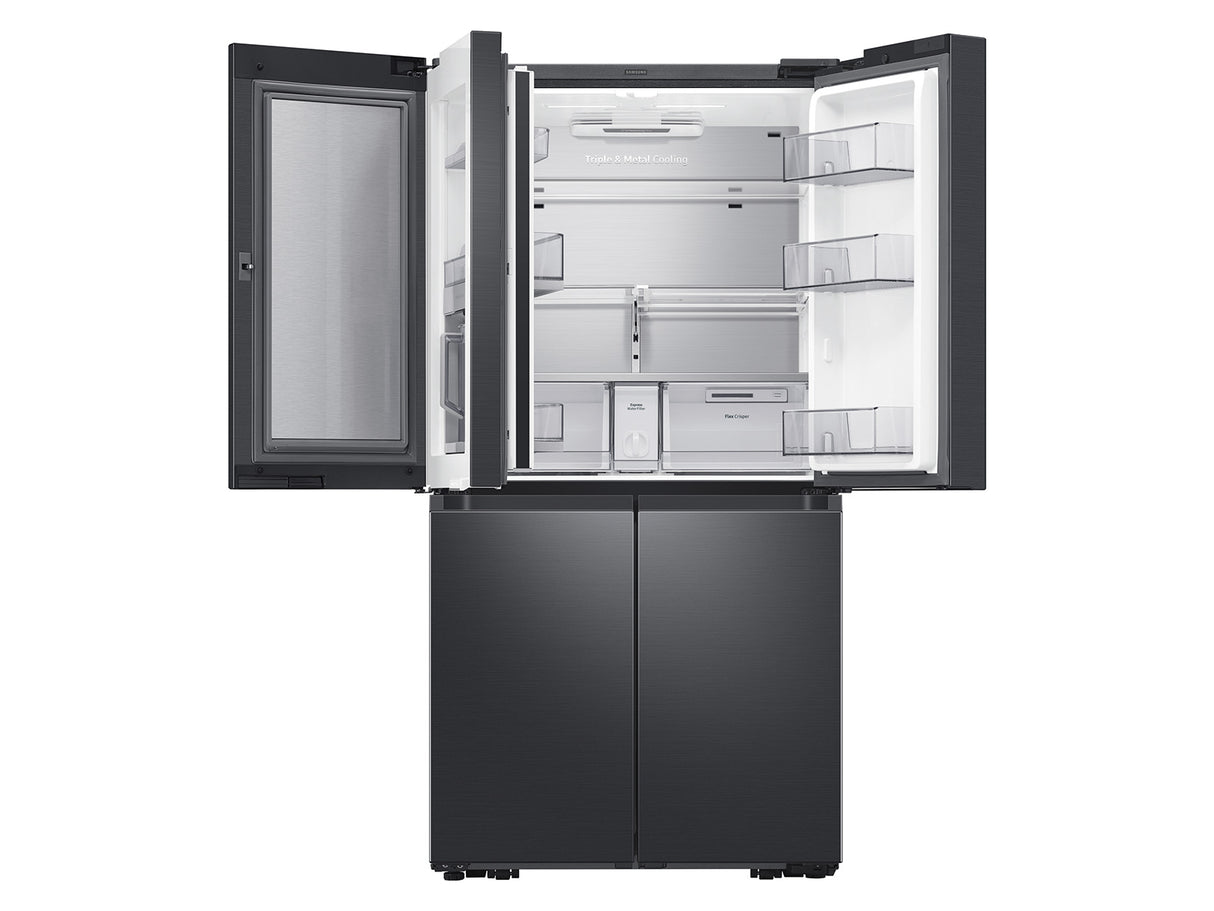 23 cu. ft. Smart Counter Depth 4-Door Flex(TM) refrigerator with Family Hub(TM) and Beverage Center in Black Stainless Steel - (RF23A9771SG)