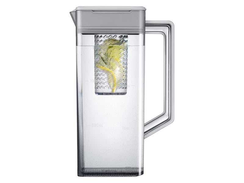 Bespoke 4-Door French Door Refrigerator (23 cu. ft.) with AutoFill Water Pitcher in White Glass - (RF23BB820012AA) - SAMSUNG