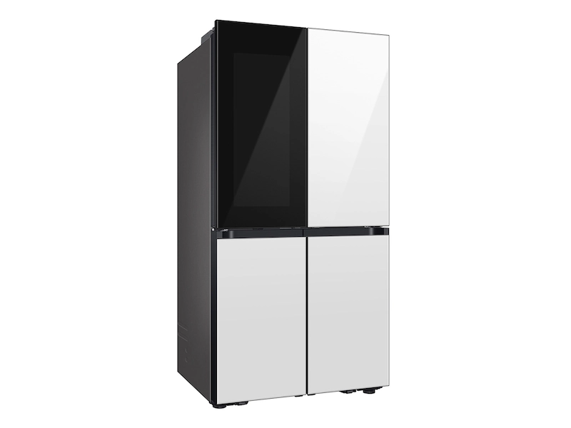 Bespoke 23 cu. ft. Counter Depth 4-Door Flex™ Refrigerator with Beverage Zone™ & Auto Open Door in White Glass - (RF23DB970012AA)