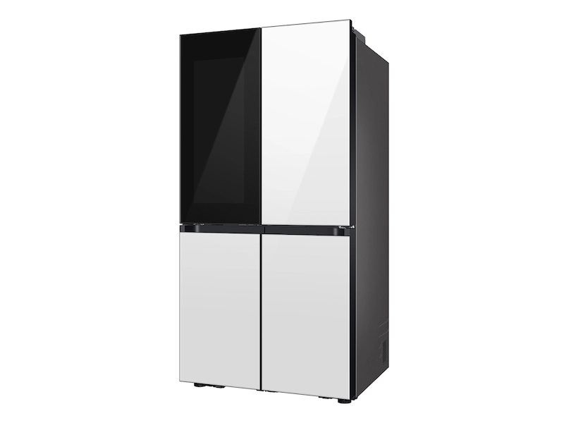 Bespoke 23 cu. ft. Counter Depth 4-Door Flex™ Refrigerator with Beverage Zone™ & Auto Open Door in White Glass - (RF23DB970012AA)