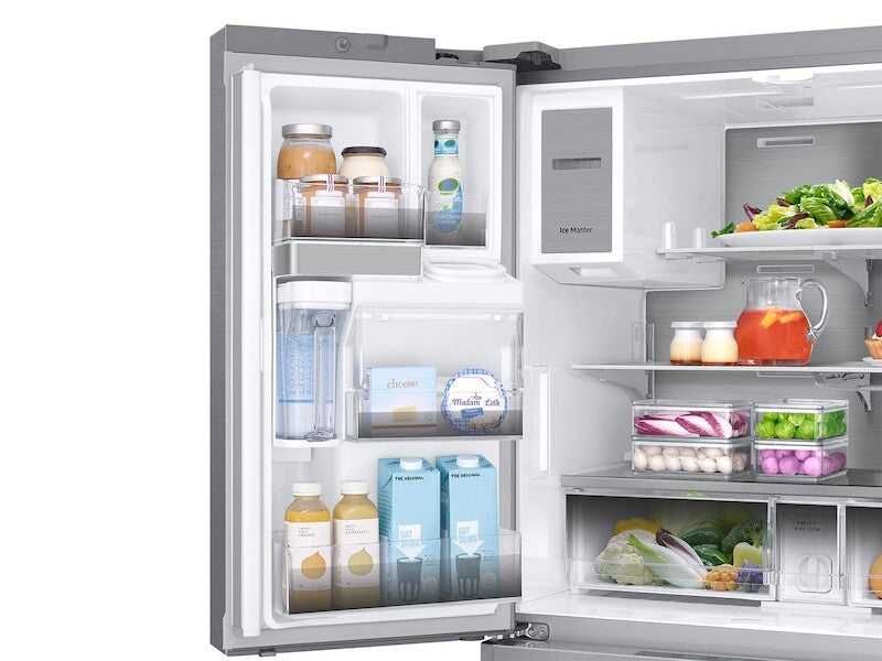 23 cu. ft. Counter Depth 4-Door French Door Refrigerator with Polygon Handles in Stainless Steel - (RF23M8090SG)