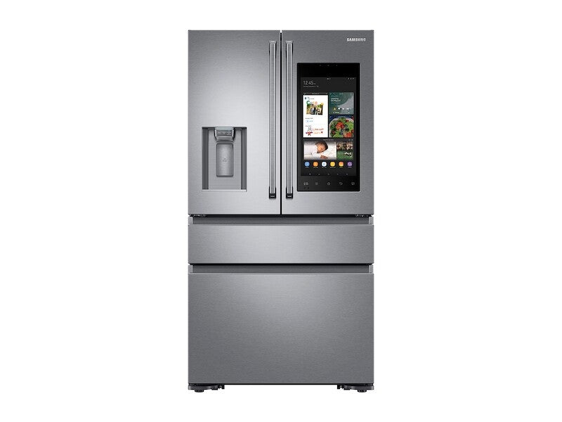 22 cu. ft. Family Hub(TM) Counter Depth 4-Door French Door Refrigerator in Black Stainless Steel - (RF23M8590SG) - SAMSUNG