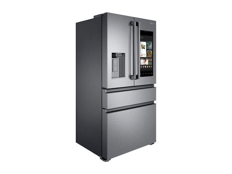 22 cu. ft. Family Hub(TM) Counter Depth 4-Door French Door Refrigerator in Black Stainless Steel - (RF23M8590SG) - SAMSUNG