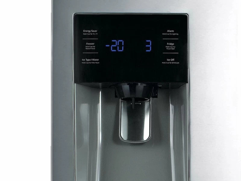 25 cu. ft. French Door Refrigerator with External Water & Ice Dispenser in Stainless Steel - (RF263BEAESR) - SAMSUNG