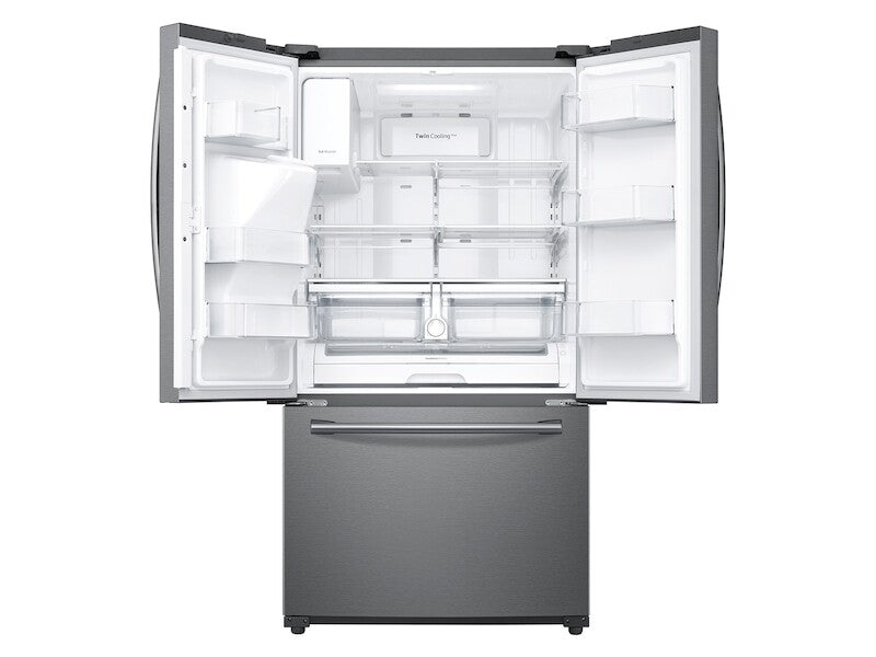 24 cu. ft. Family Hub(TM) 3-Door French Door Refrigerator in Stainless Steel - (RF265BEAESR) - SAMSUNG