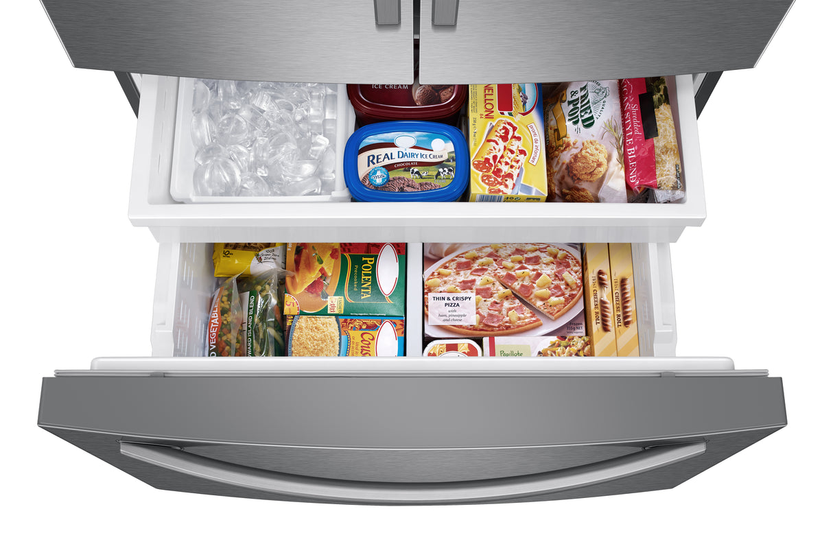 23 cu. ft. Smart Counter Depth 4-Door Flex(TM) refrigerator with AutoFill Water Pitcher and Dual Ice Maker in Stainless Steel - (RF23A9071SR)