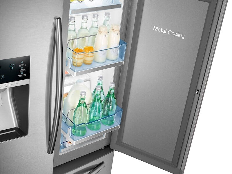28 cu. ft. Food Showcase 3-Door French Door Refrigerator in Stainless Steel - (RF28HDEDBSR) - SAMSUNG
