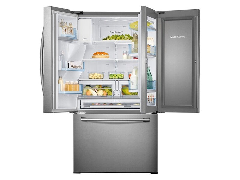 28 cu. ft. Food Showcase 3-Door French Door Refrigerator in Stainless Steel - (RF28HDEDBSR) - SAMSUNG