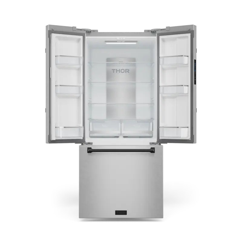30 Inch 17.7 cu ft French Door Counter Depth Refrigerator with Ice Maker in Stainless Steel/Black | Gordon Ramsay Series - (RF3017FFD99BLK) -