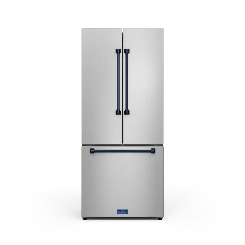 30 Inch 17.7 cu ft French Door Counter Depth Refrigerator with Ice Maker in Stainless Steel/Navy Blue | Gordon Ramsay Series - (RF3017FFD99BLU) -