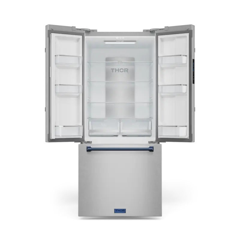 30 Inch 17.7 cu ft French Door Counter Depth Refrigerator with Ice Maker in Stainless Steel/Navy Blue | Gordon Ramsay Series - (RF3017FFD99BLU) -