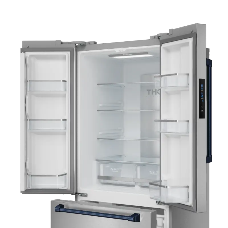 30 Inch 17.7 cu ft French Door Counter Depth Refrigerator with Ice Maker in Stainless Steel/Navy Blue | Gordon Ramsay Series - (RF3017FFD99BLU) -