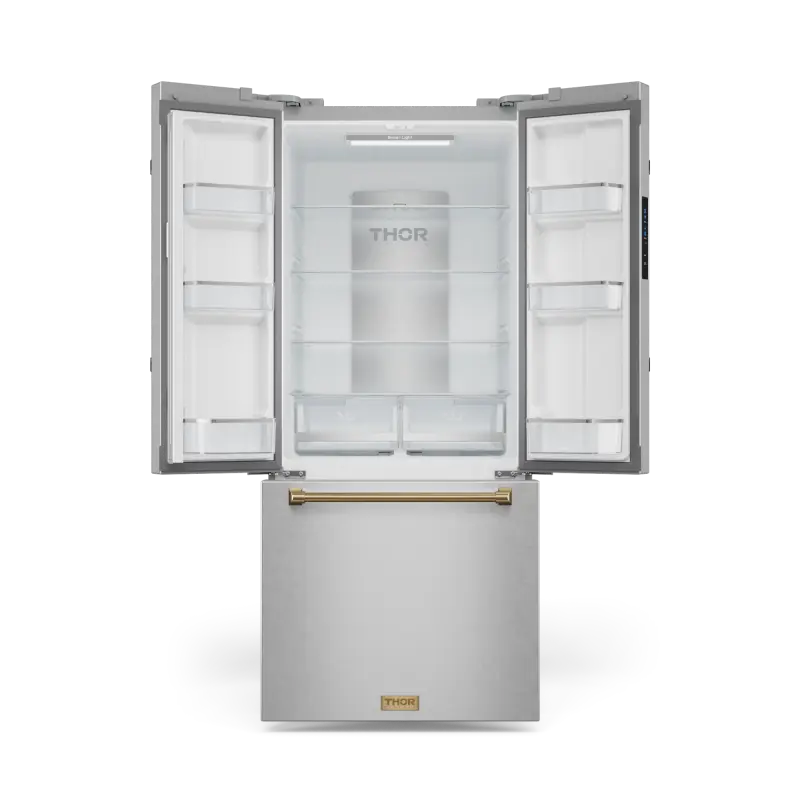 30 Inch 17.7 cu ft French Door Counter Depth Refrigerator with Ice Maker in Stainless Steel/Bronze | Gordon Ramsay Series - (RF3017FFD99BRZ) -