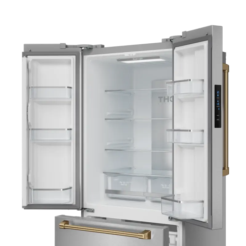 30 Inch 17.7 cu ft French Door Counter Depth Refrigerator with Ice Maker in Stainless Steel/Bronze | Gordon Ramsay Series - (RF3017FFD99BRZ) -