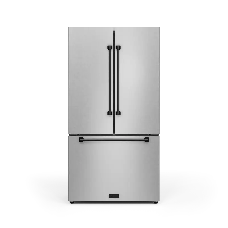 36 Inch 20.3 cu ft French Door Counter Depth Refrigerator with Ice Maker in Stainless Steel/Black | Gordon Ramsay Series - (RF3621CTD99BLK) -