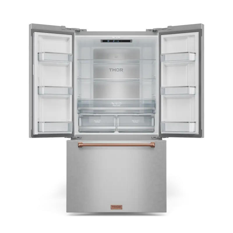 36 Inch 20.3 cu ft French Door Counter Depth Refrigerator with Ice Maker in Stainless Steel/Rose Gold | Gordon Ramsay Series - (RF3621CTD99RSG) -