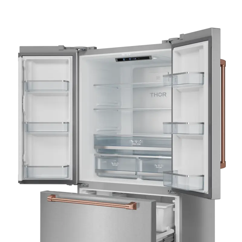 36 Inch 20.3 cu ft French Door Counter Depth Refrigerator with Ice Maker in Stainless Steel/Rose Gold | Gordon Ramsay Series - (RF3621CTD99RSG) -