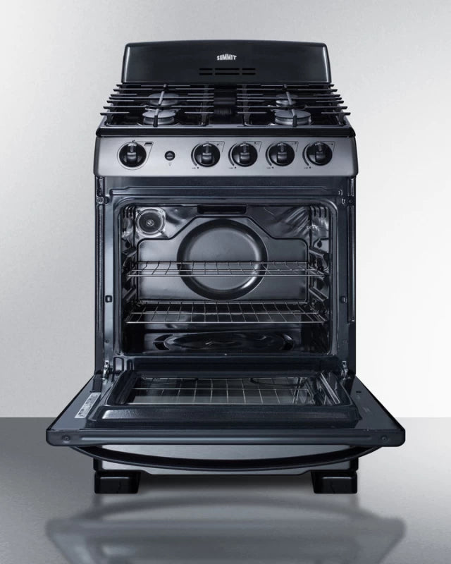 24" Wide Gas Range & Convertible Hood - (RGH24RSS)
