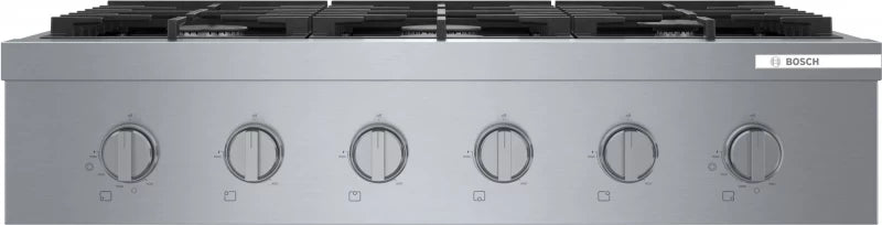800 Series Gas Rangetop 36" Stainless steel - (RGM8658UC) - BOSCH