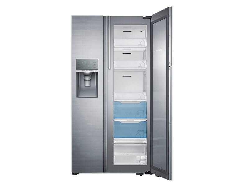 22 cu. ft. Food Showcase Counter Depth Side-by-Side Refrigerator with Metal Cooling in Stainless Steel - (RH22H9010SR) - SAMSUNG