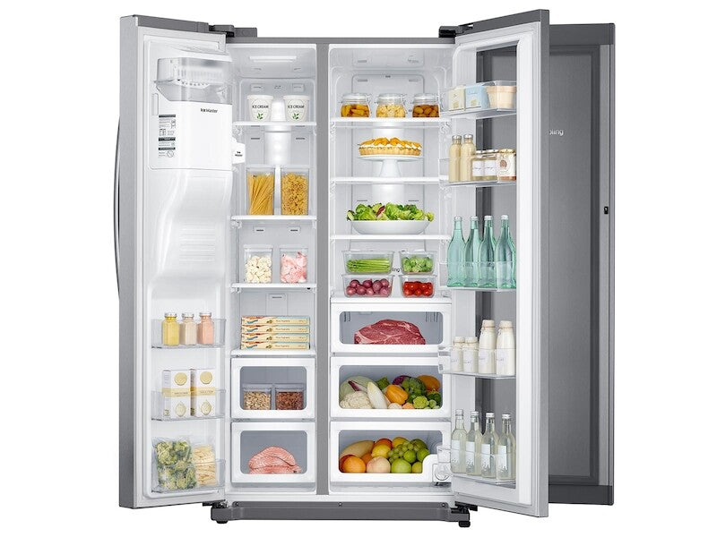 25 cu. ft. Food ShowCase Side-by-Side Refrigerator with Metal Cooling in Black Stainless Steel - (RH25H5611SG) - SAMSUNG