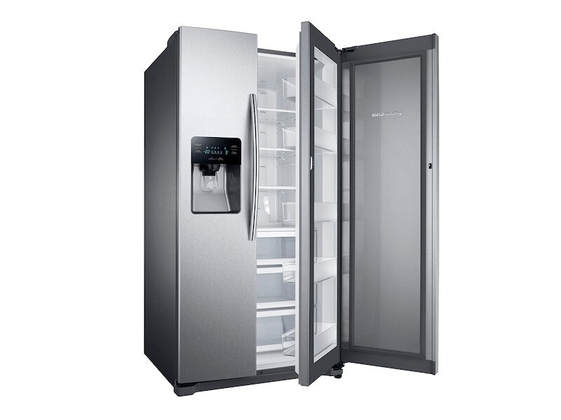 25 cu. ft. Food ShowCase Side-by-Side Refrigerator with Metal Cooling in Black Stainless Steel - (RH25H5611SG) - SAMSUNG