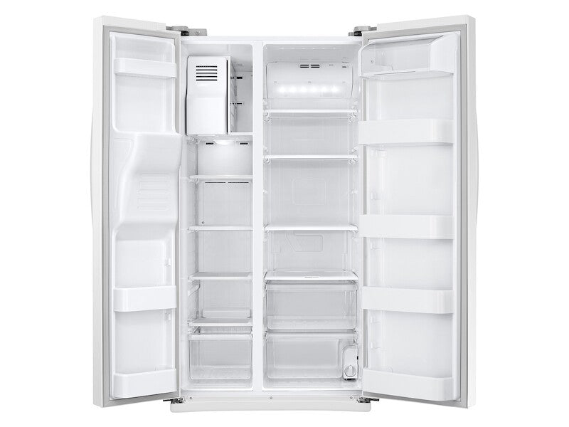 25 cu. ft. Side-by-Side Refrigerator with LED Lighting in White - (RS25J500DWW) - SAMSUNG