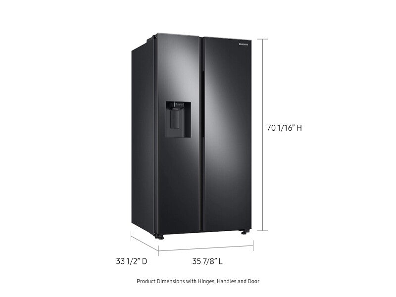 27.4 cu. ft. Large Capacity Side-by-Side Refrigerator in Black Stainless Steel - (RS27T5200SGAA)