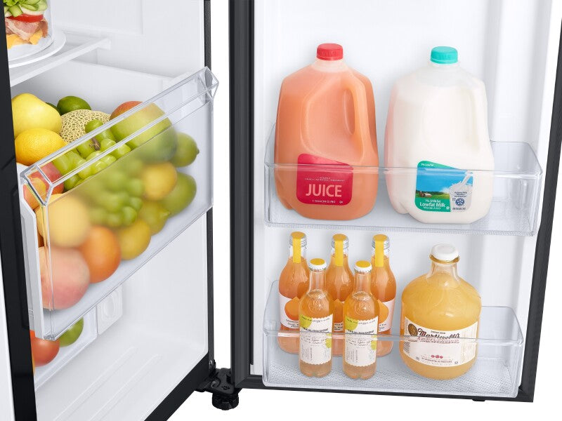 27.4 cu. ft. Large Capacity Side-by-Side Refrigerator in Black Stainless Steel - (RS27T5200SGAA)