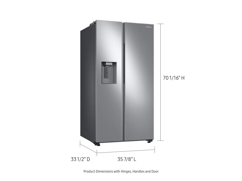 27.4 cu. ft. Large Capacity Side-by-Side Refrigerator in Stainless Steel - (RS27T5200SRAA)