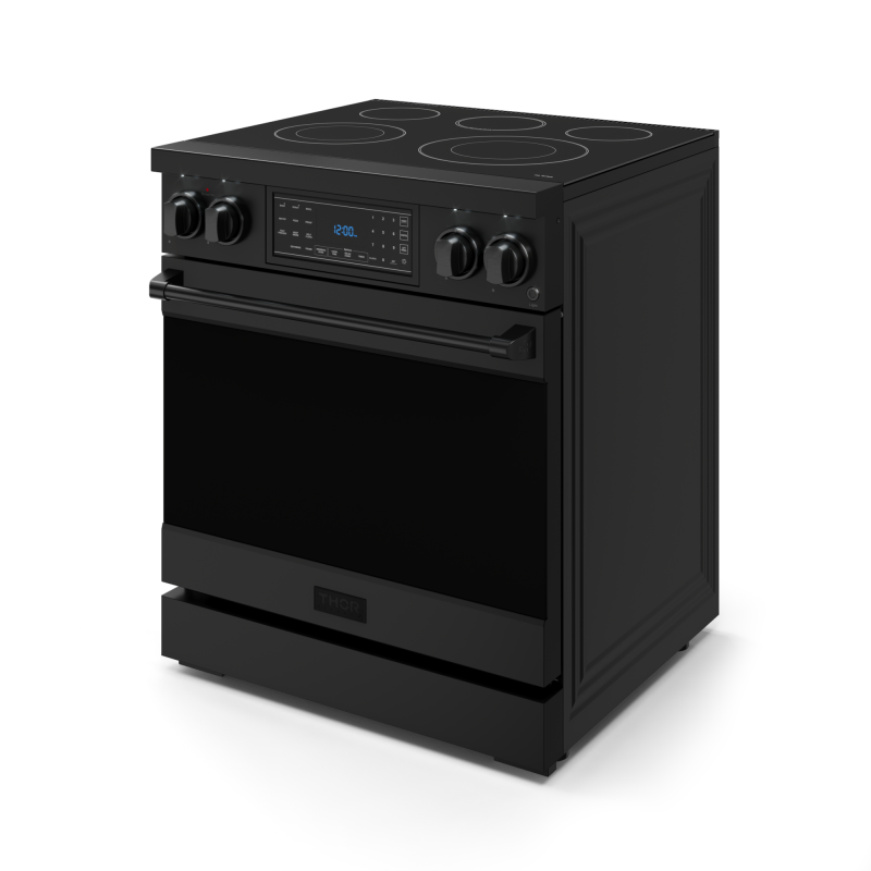 30 Inch Professional Electric Range With Tilt Panel Touch Control In Black Gordon Ramsay Series - (RSE30B) -