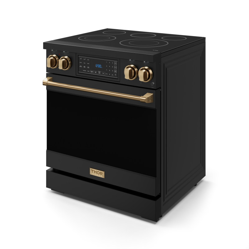 30 Inch Professional Electric Range with Tilt Panel Touch Control in Black/Bronze | Gordon Ramsay Series - (RSE30BBRZ) -