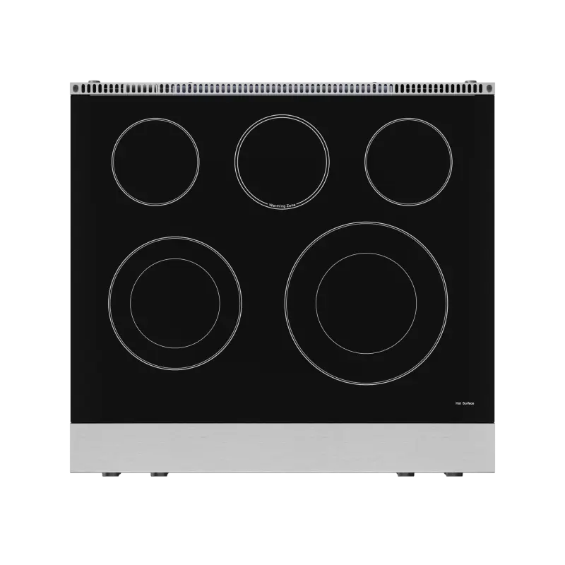 30 Inch Professional Electric Range with Tilt Panel Touch Control in Stainless Steel/Black | Gordon Ramsay Series - (RSE30BLK) -