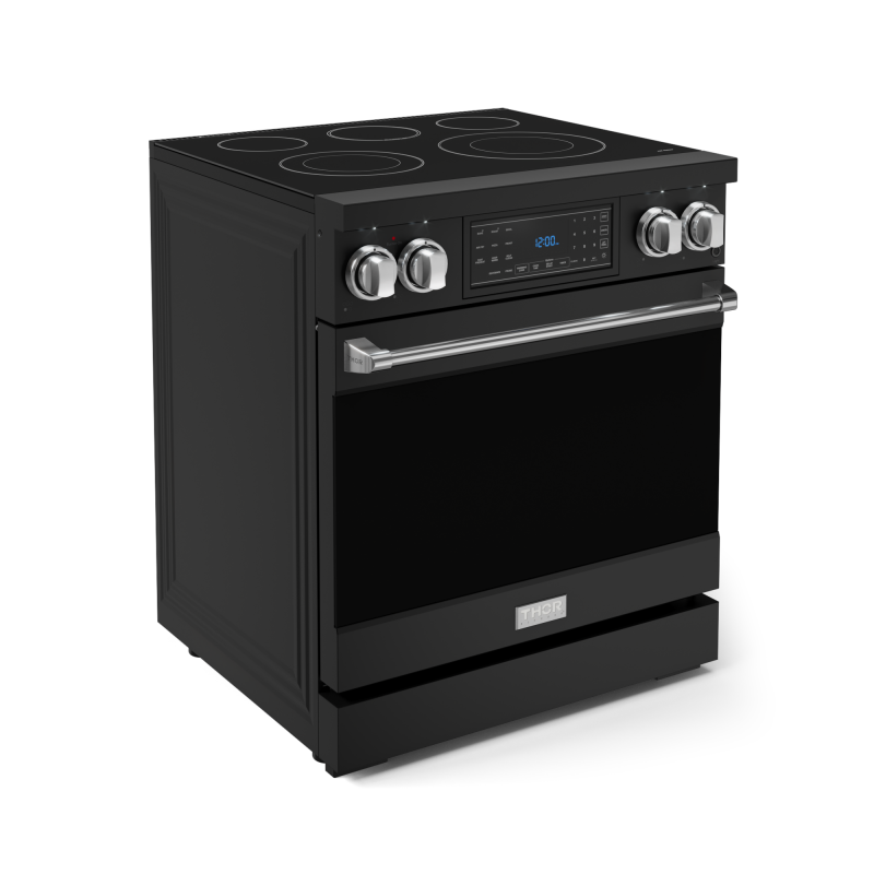 30 Inch Professional Electric Range with Tilt Panel Touch Control in Black/Stainless Steel | Gordon Ramsay Series - (RSE30BSS) -