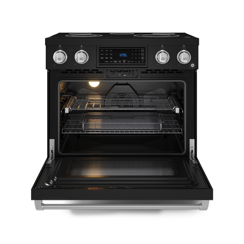 36 Inch Professional Electric Range with Tilt Panel Touch Control in Black/Stainless Steel | Gordon Ramsay Series - (RSE36BSS) -