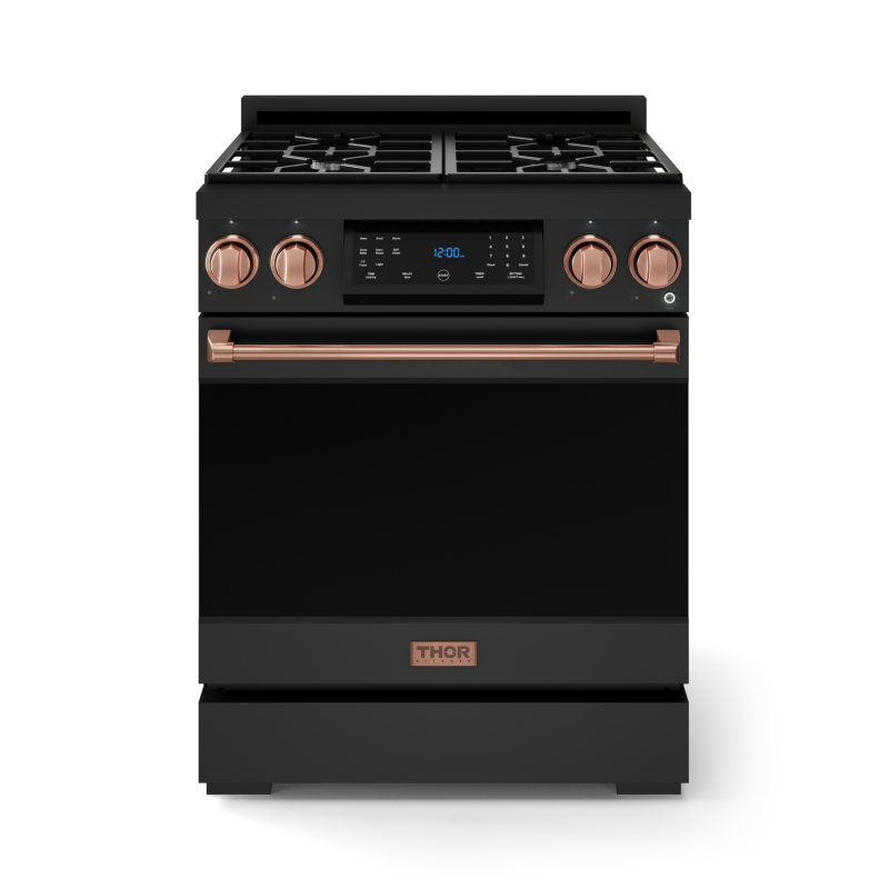 30 Inch Professional LP Range with Tilt Panel Touch Control in Black/Rose Gold | Gordon Ramsay Series - (RSG30BLPRSG) -