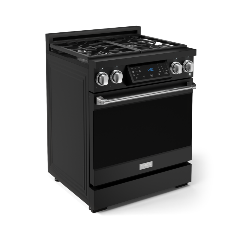 30 Inch Professional LP Range with Tilt Panel Touch Control in Black/Stainless Steel | Gordon Ramsay Series - (RSG30BLPSS) -