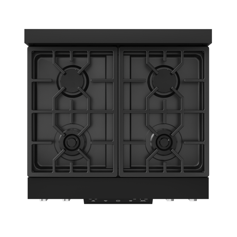 30 Inch Professional LP Range with Tilt Panel Touch Control in Black/Stainless Steel | Gordon Ramsay Series - (RSG30BLPSS) -