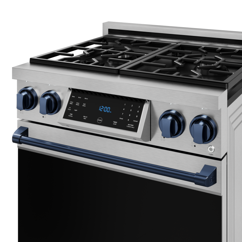 30 Inch Professional Gas Range with Tilt Panel Touch Control in Stainless Steel/Blue | Gordon Ramsay Series - (RSG30BLU) -