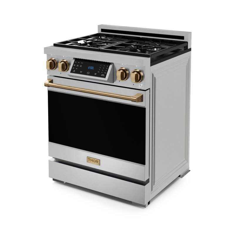 30 Inch Professional Gas Range with Tilt Panel Touch Control in Stainless Steel/Bronze | Gordon Ramsay Series - (RSG30BRZ) -