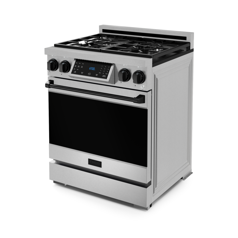 30 Inch Professional LP Range with Tilt Panel Touch Control in Stainless Steel/Black | Gordon Ramsay Series - (RSG30LPBLK) -