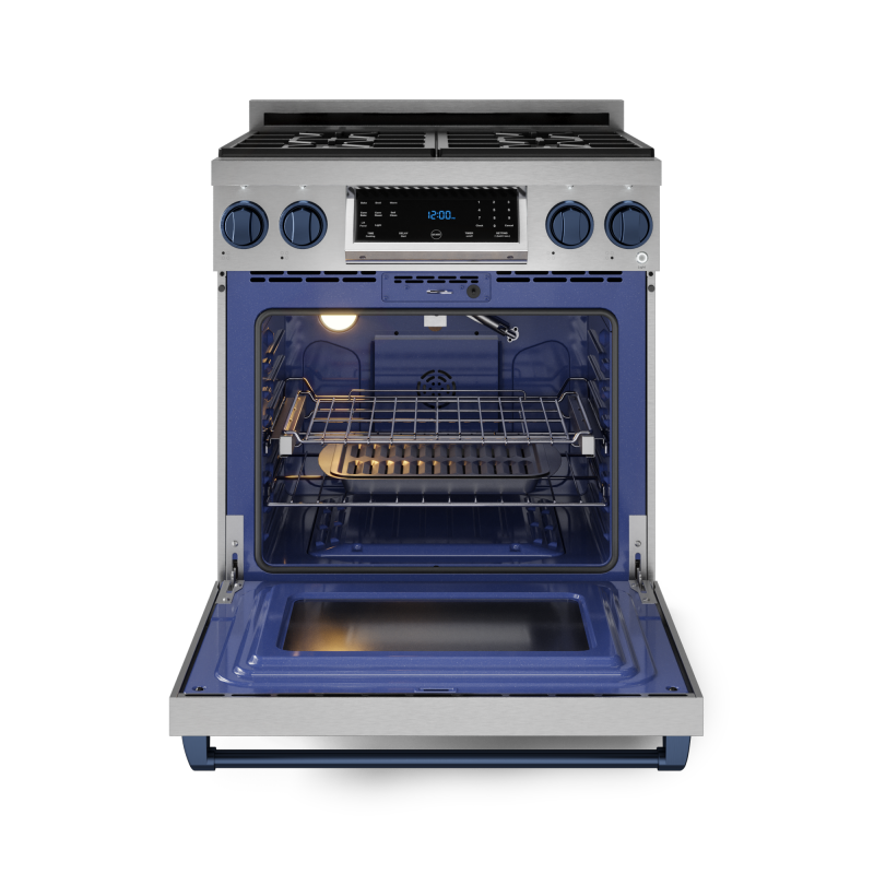 30 Inch Professional LP Range with Tilt Panel Touch Control in Stainless Steel/Blue | Gordon Ramsay Series - (RSG30LPBLU) -