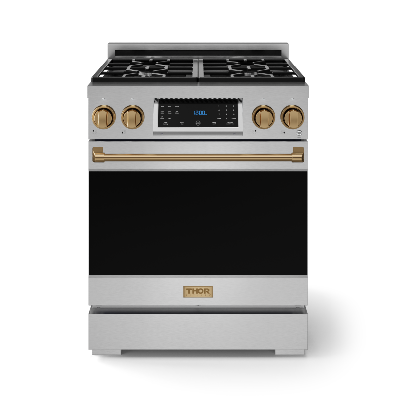 30 Inch Professional LP Range with Tilt Panel Touch Control in Stainless Steel/Bronze | Gordon Ramsay Series - (RSG30LPBRZ) -