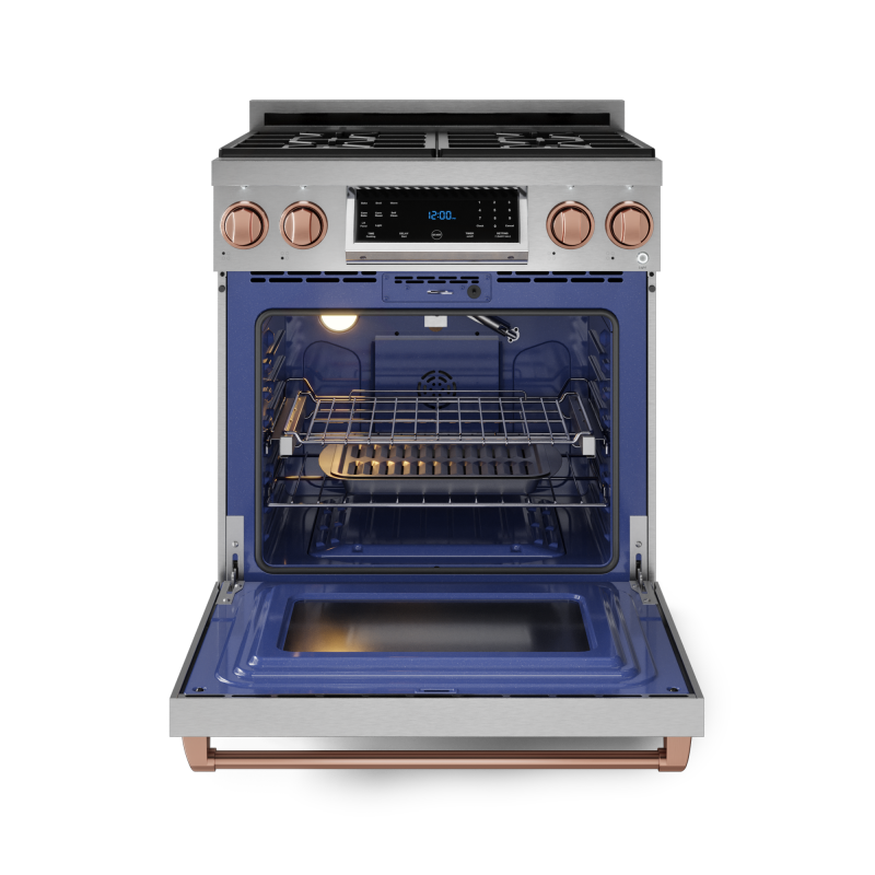 30 Inch Professional Gas Range with Tilt Panel Touch Control in Stainless Steel/Rose Gold | Gordon Ramsay Series - (RSG30RSG) -