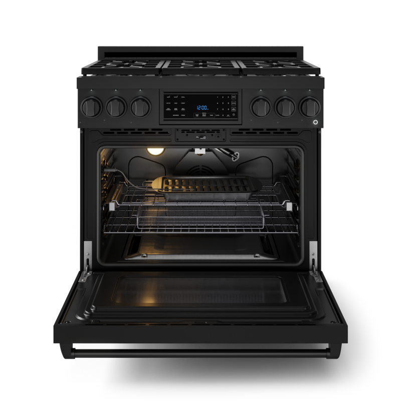 36 Inch Professional Lp Range With Tilt Panel Touch Control In Black Gordon Ramsay Series - (RSG36BLP) -