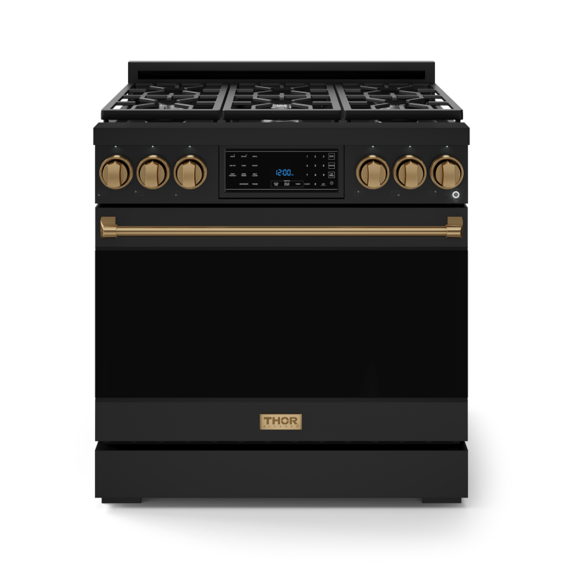 36 Inch Professional LP Range with Tilt Panel Touch Control in Black/Bronze | Gordon Ramsay Series - (RSG36BLPBRZ) -